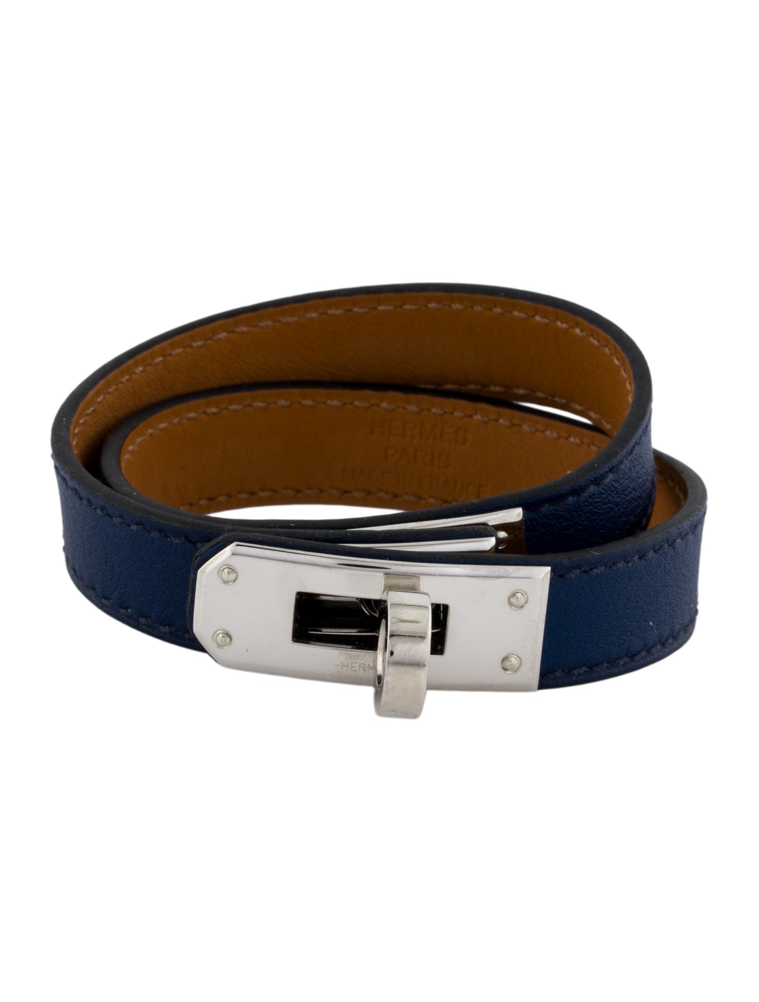 Hermès Leather Kelly Double Tour Wrap Bracelet