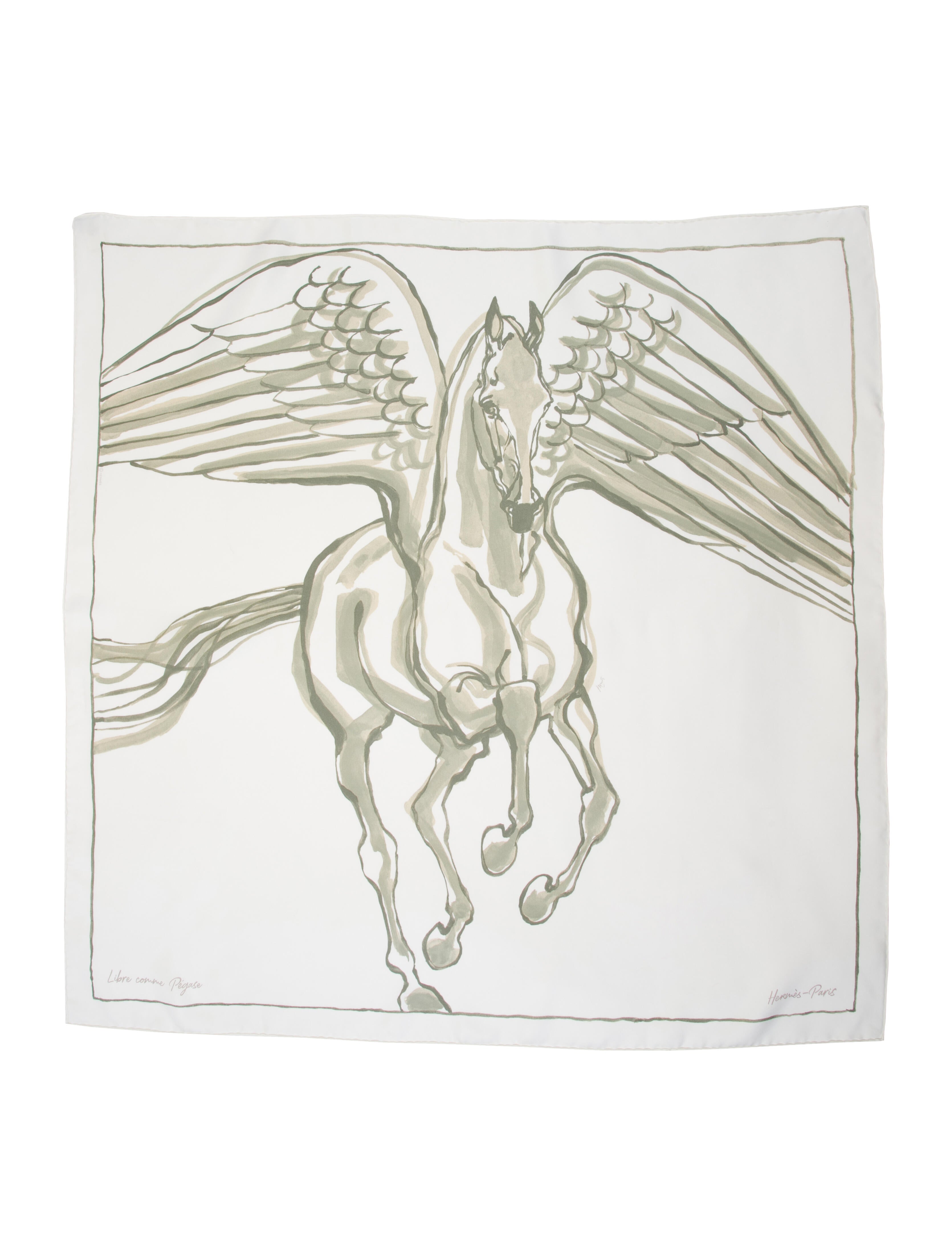 Hermès Libre Comme Pegase Silk Scarf w/ Tags