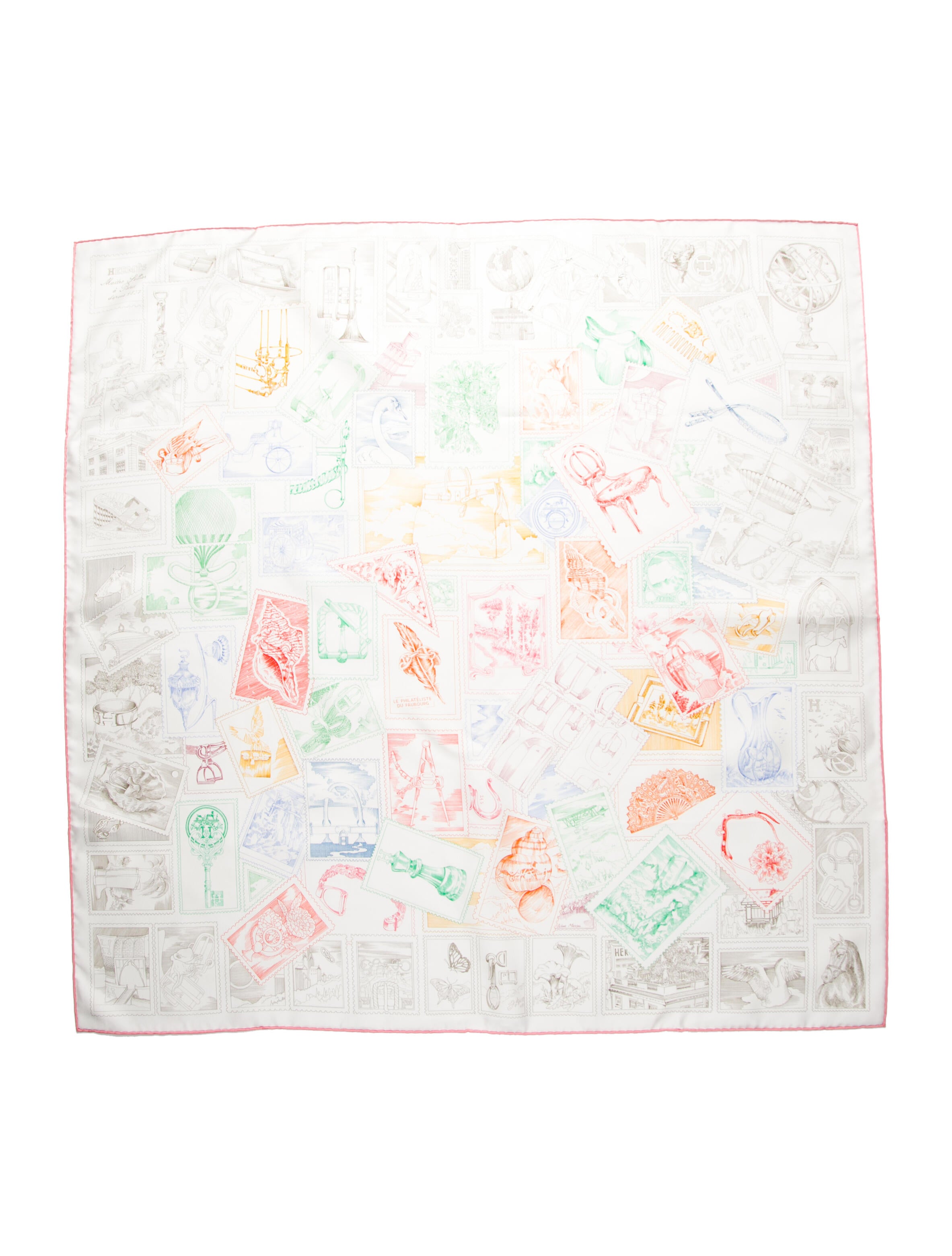 Hermès Le Philateliste du Faubourg Silk Scarf w/ Tags