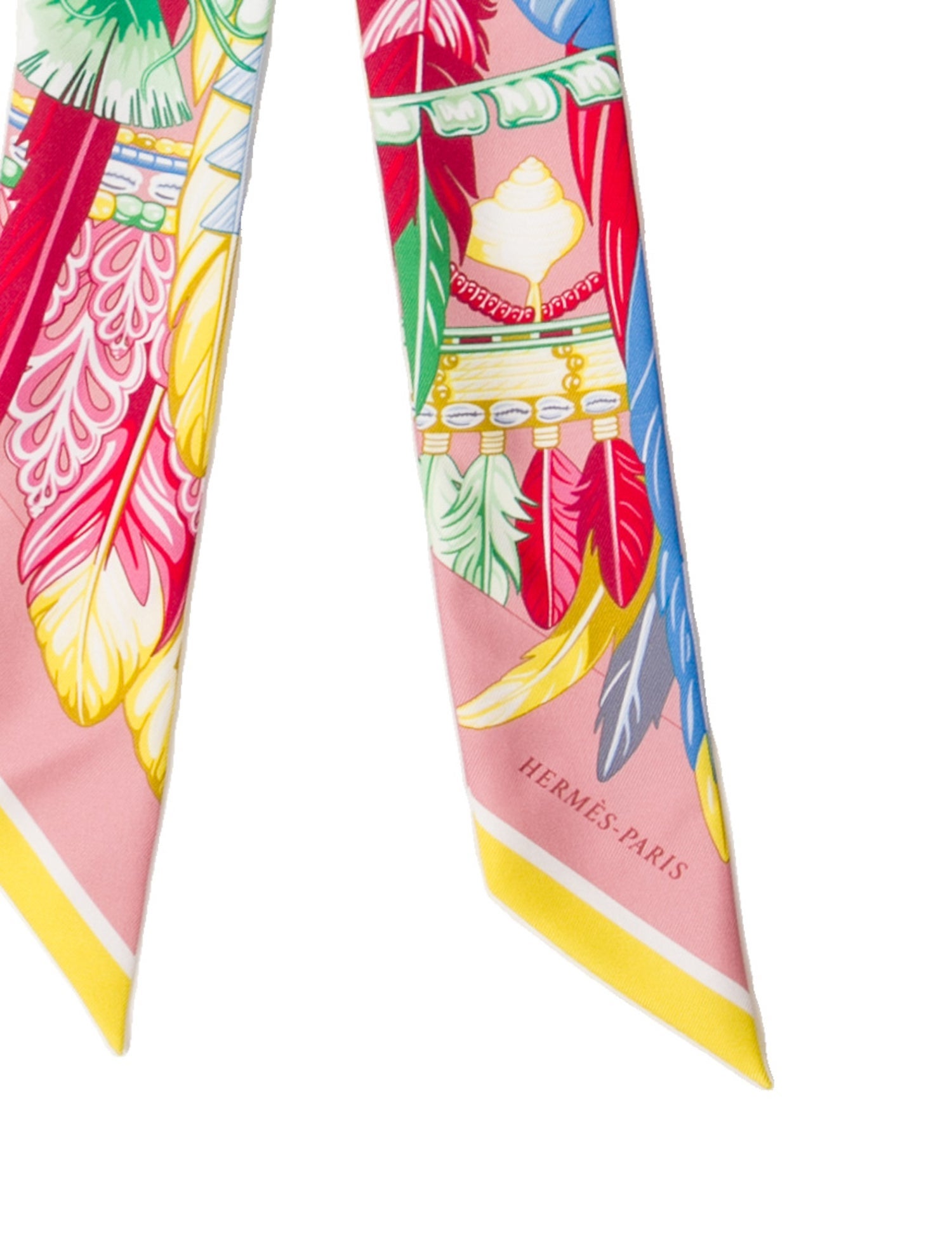 Hermès La Danse Pacifique Silk Twilly Scarf