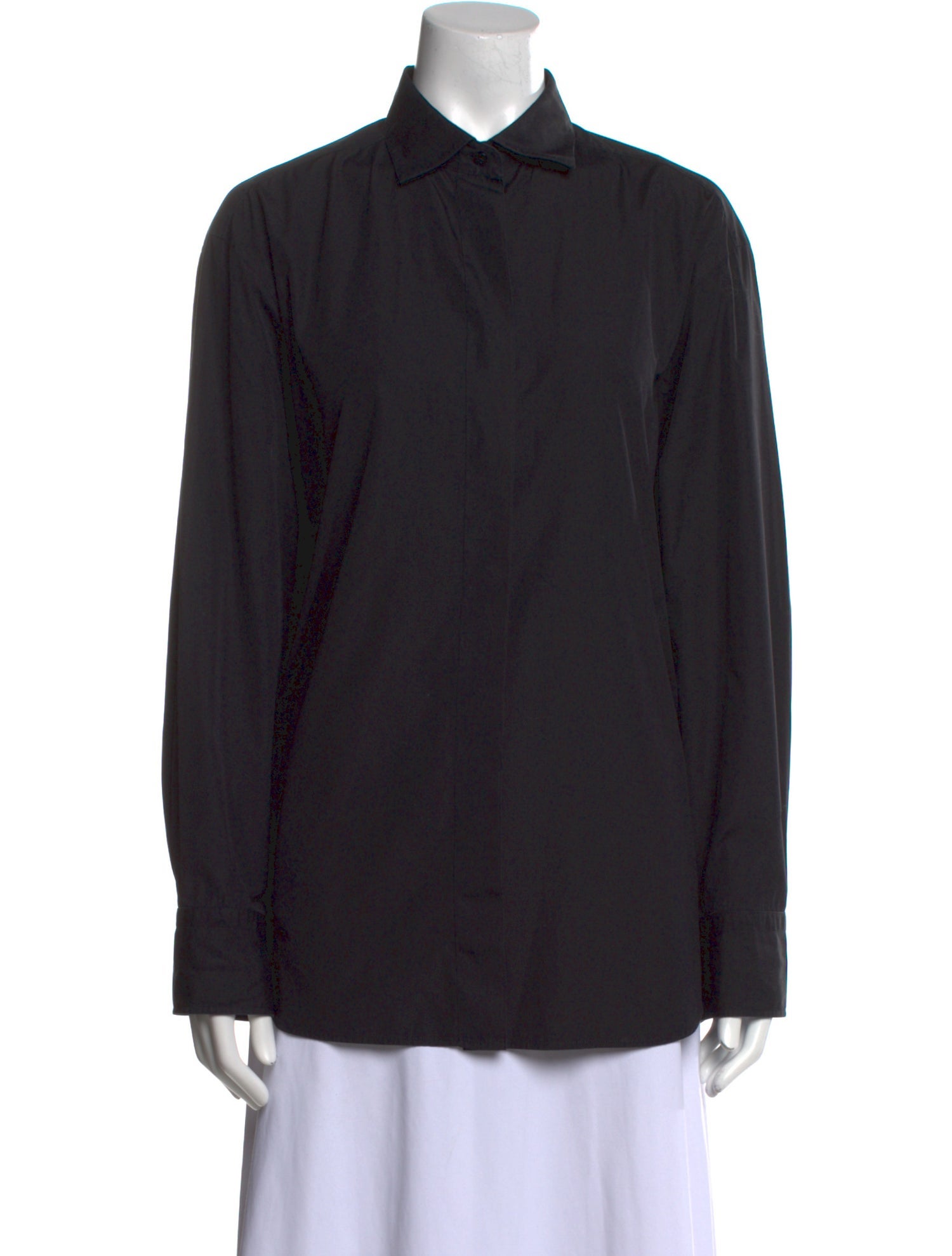 Hermès Long Sleeve Button-Up Top