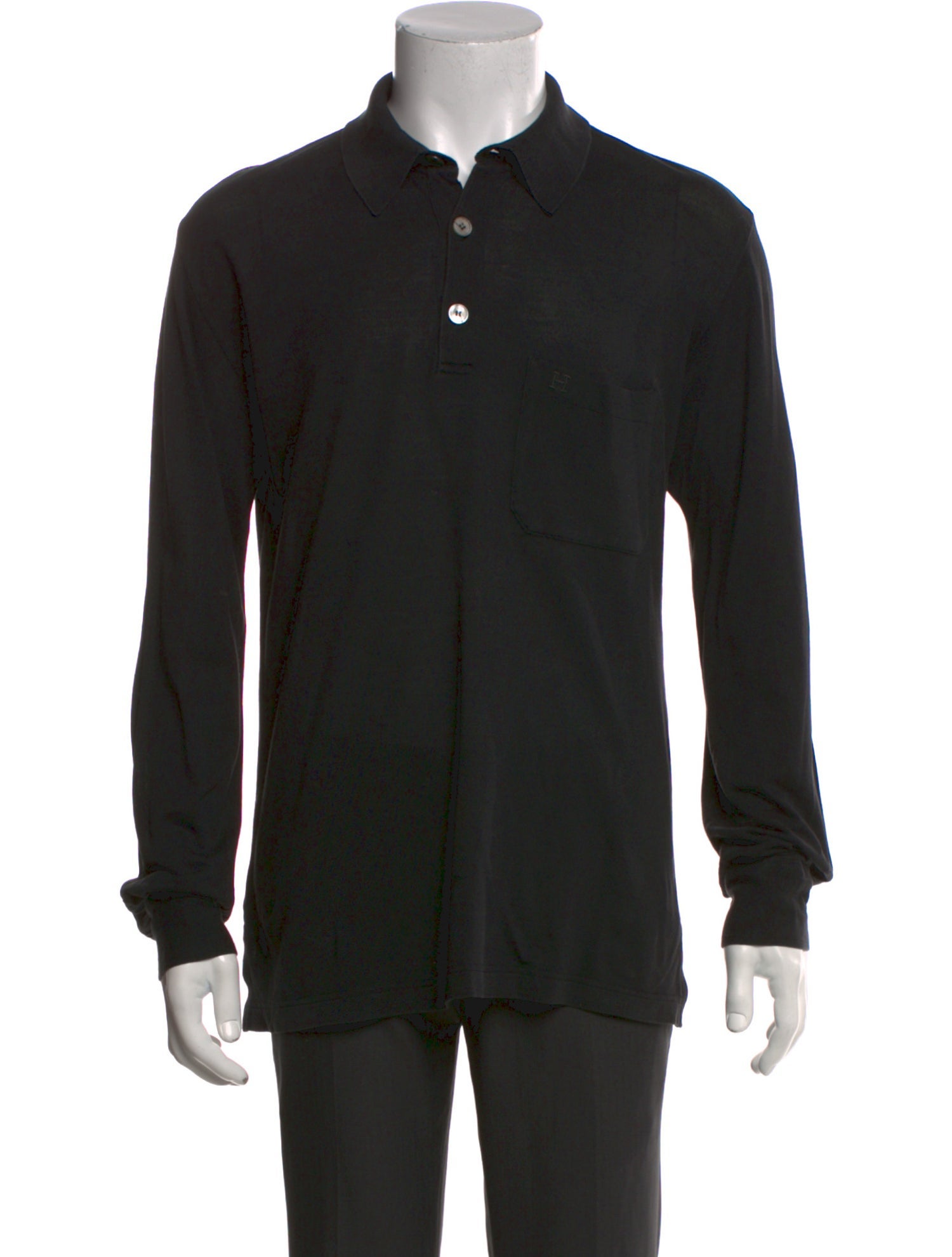 Hermès Collar Long Sleeve Polo Shirt