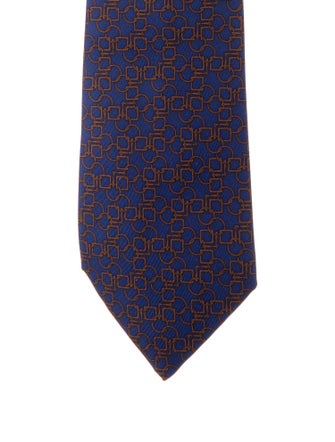 Hermès Printed Silk Tie