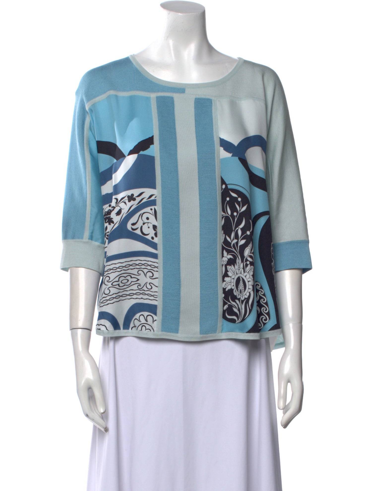 Hermès Silk Printed Blouse