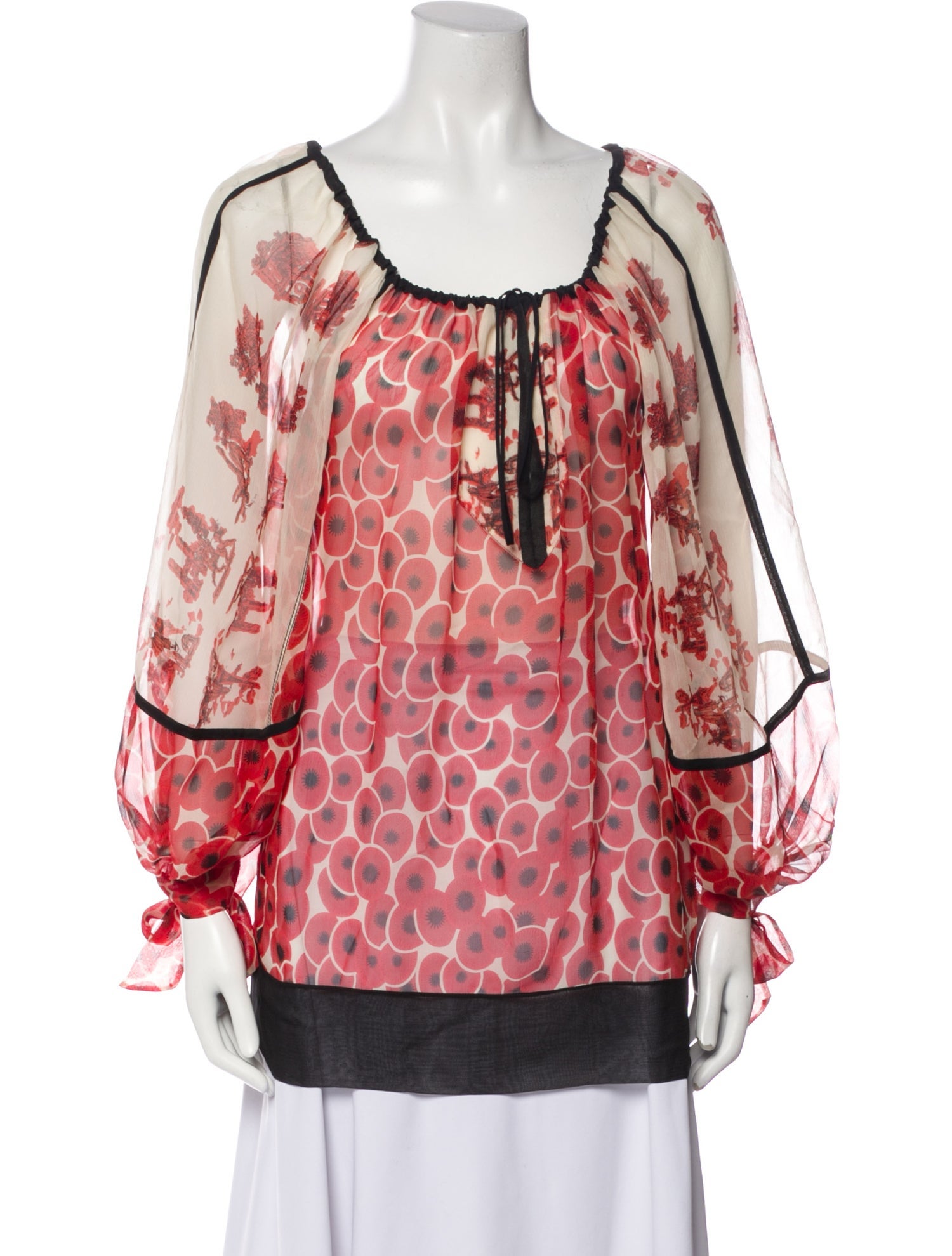 Hermès Silk Printed Blouse