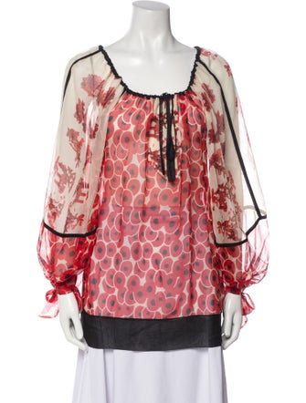 Hermès Silk Printed Blouse