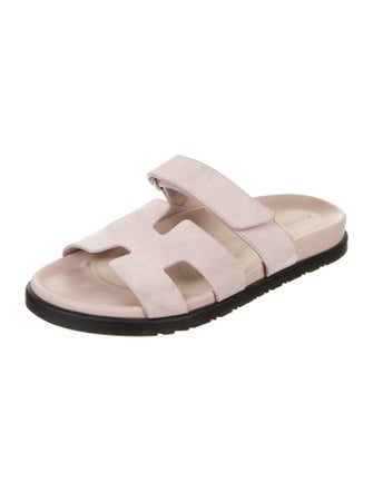 Hermès Chypre Suede Slides
