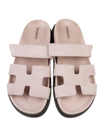 Hermès Chypre Suede Slides
