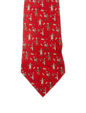 Hermès Printed Silk Tie