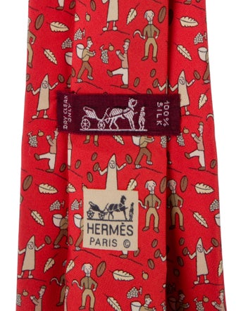 Hermès Printed Silk Tie