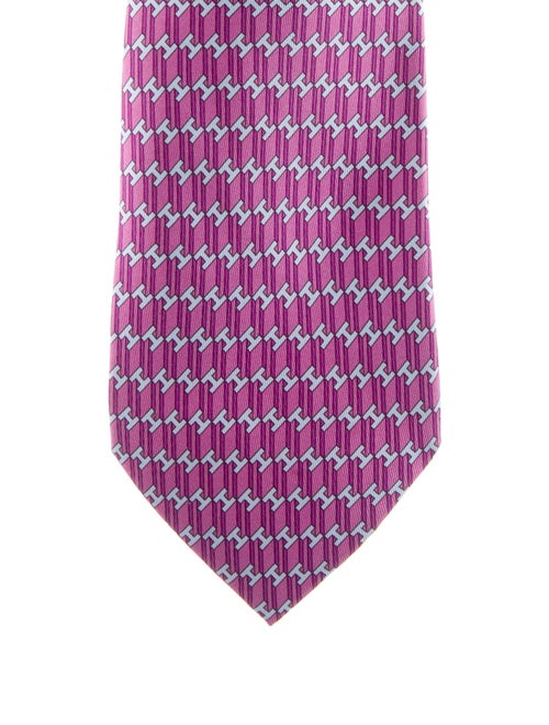Hermès H Silk Pattern Tie
