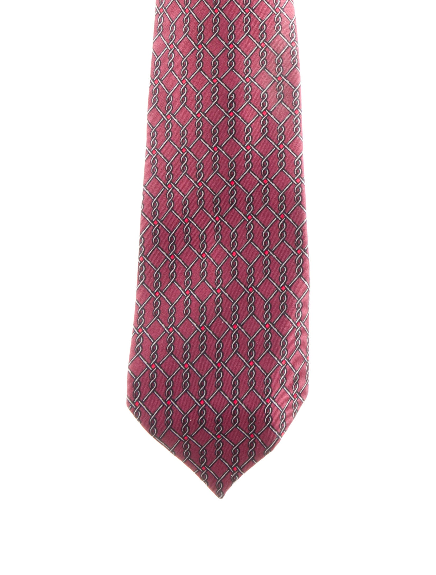 Hermès Silk Printed Tie