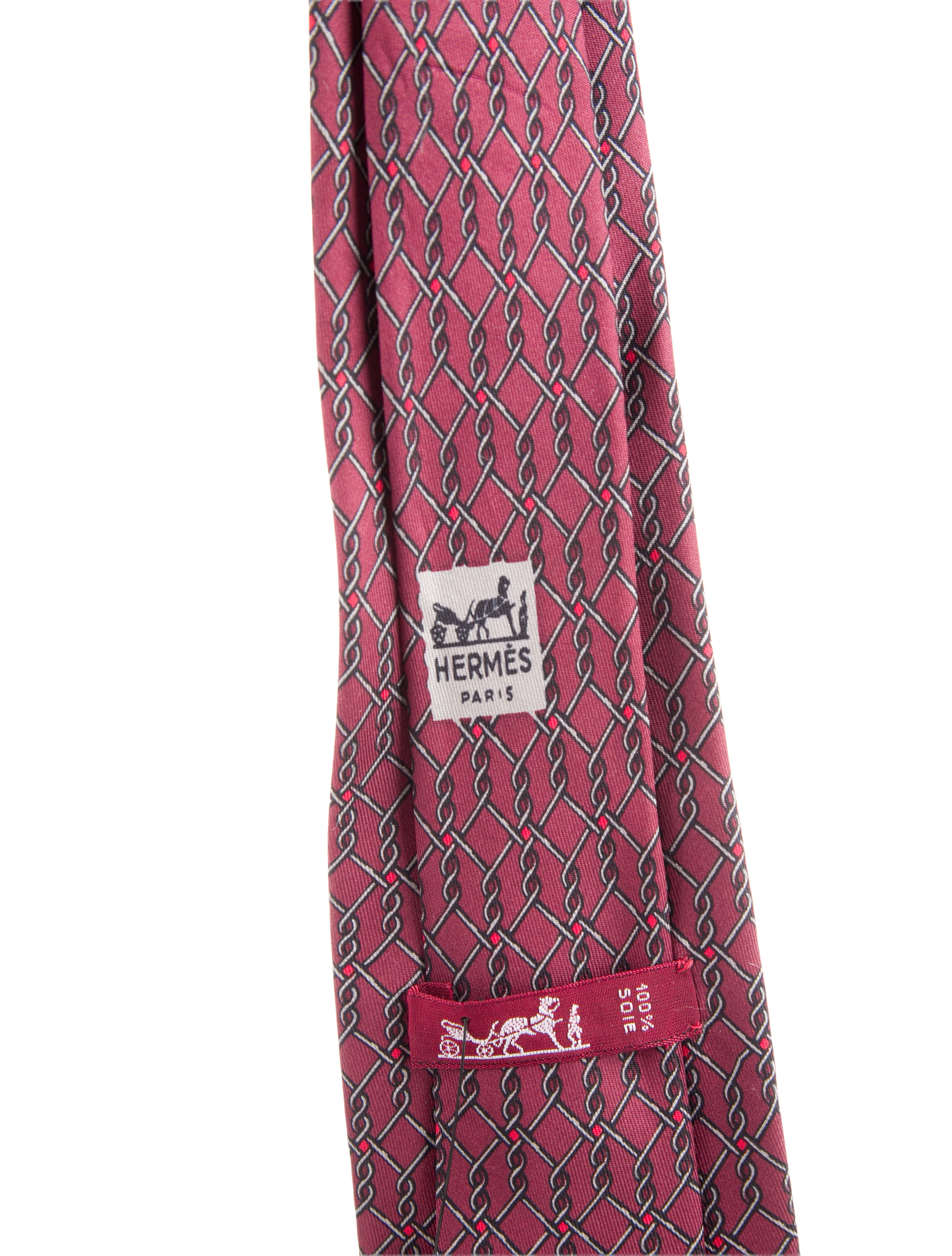 Hermès Silk Printed Tie