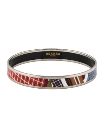 Hermès Narrow Enamel Bangle Bracelet