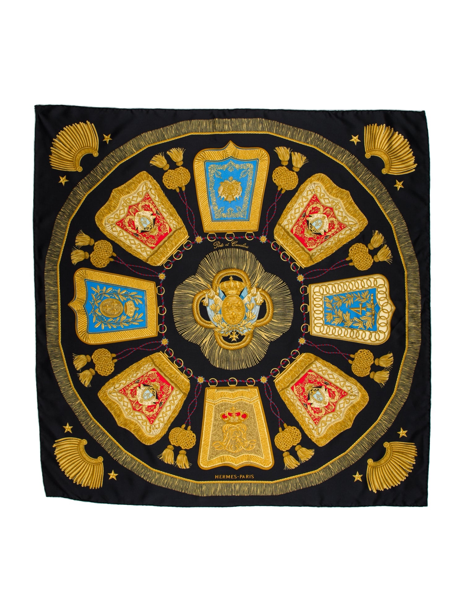 Hermès Poste et Cavalerie Silk Scarf