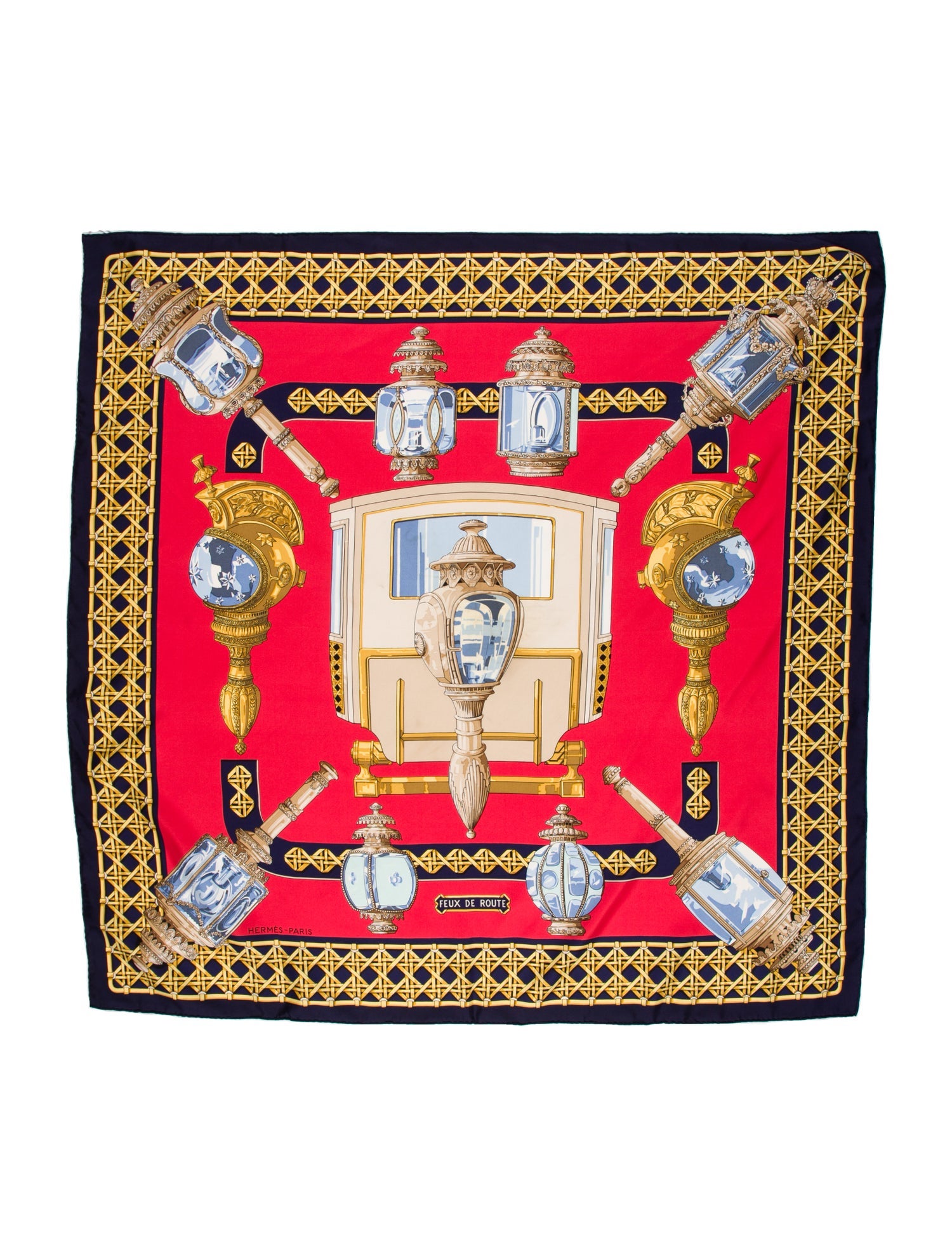 Hermès Feux De Route Silk Scarf