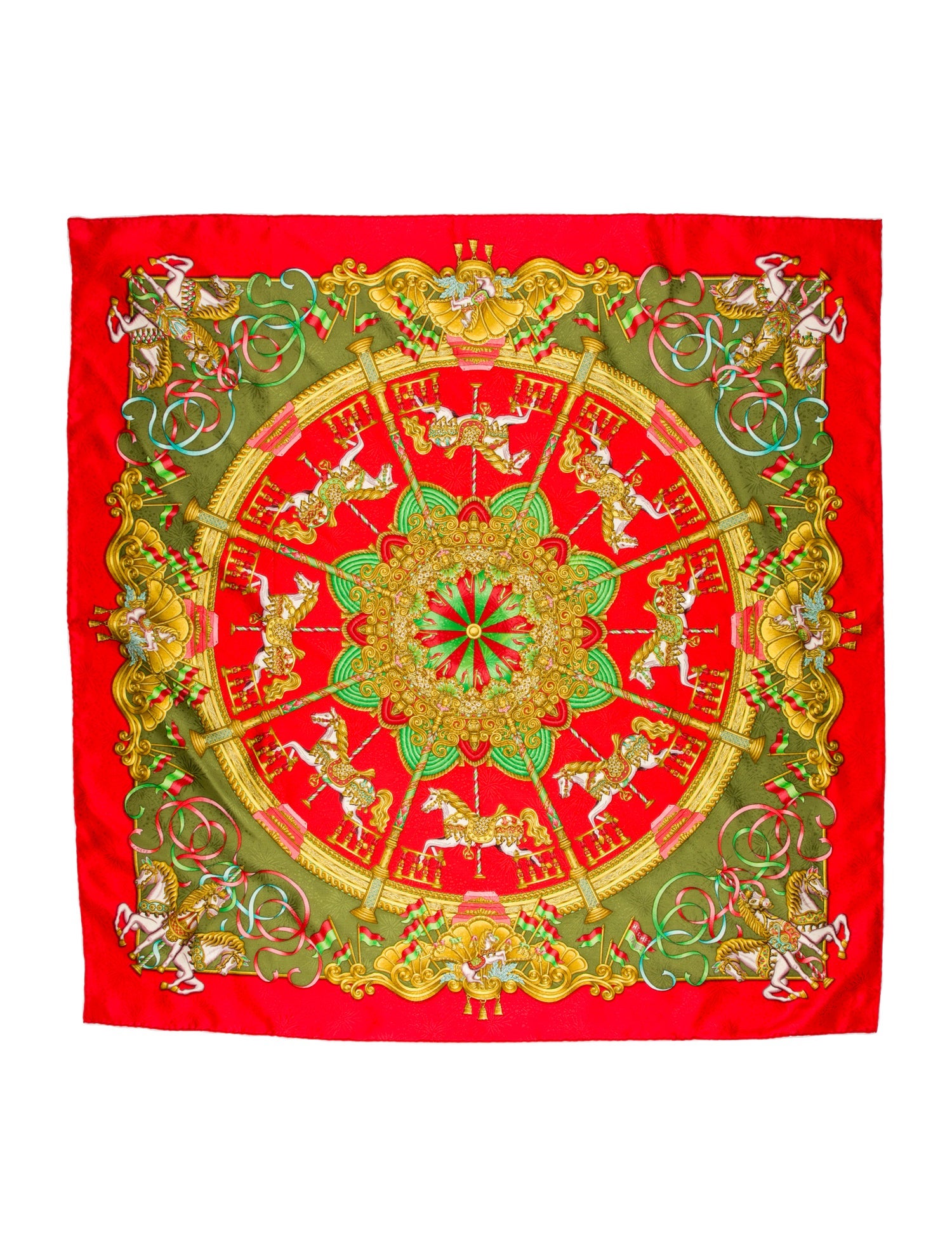 Hermès Luna Park Jacquard Silk Scarf