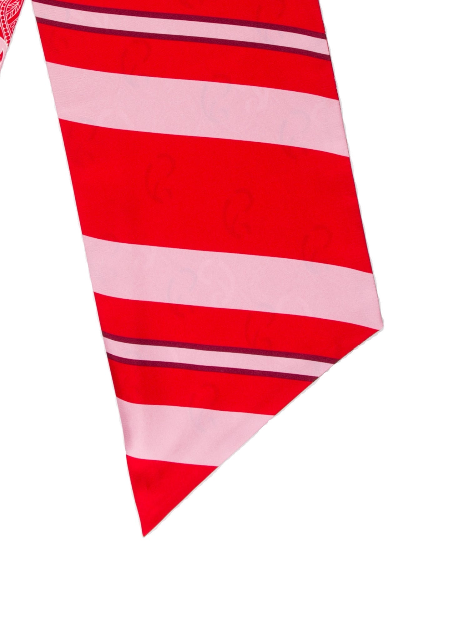 Hermès Cachemire et Rayures Maxi Silk Twilly Scarf