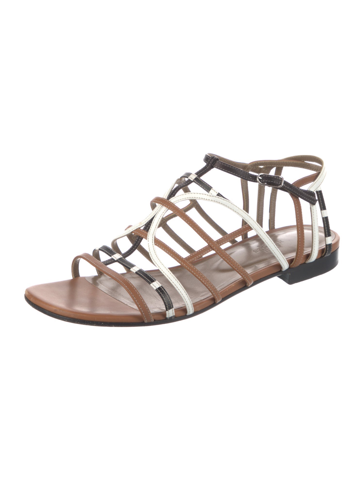 Hermès Rapido Leather Gladiator Sandals