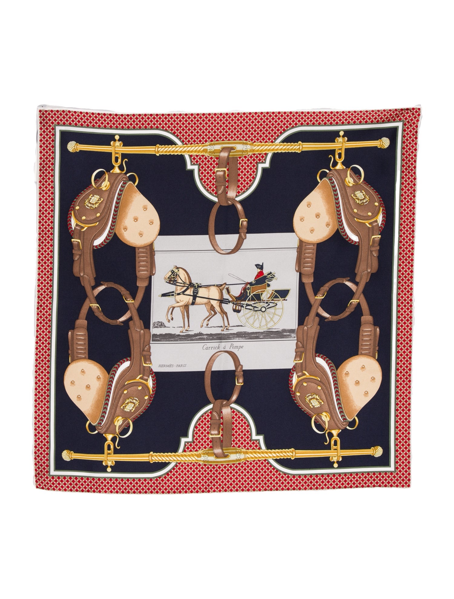 Hermès Carrick à Pompe Silk Scarf w/ Tags