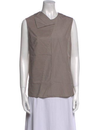 Hermès Striped Crew Neck Top