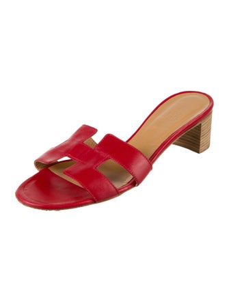 Hermès Oasis Leather Slides