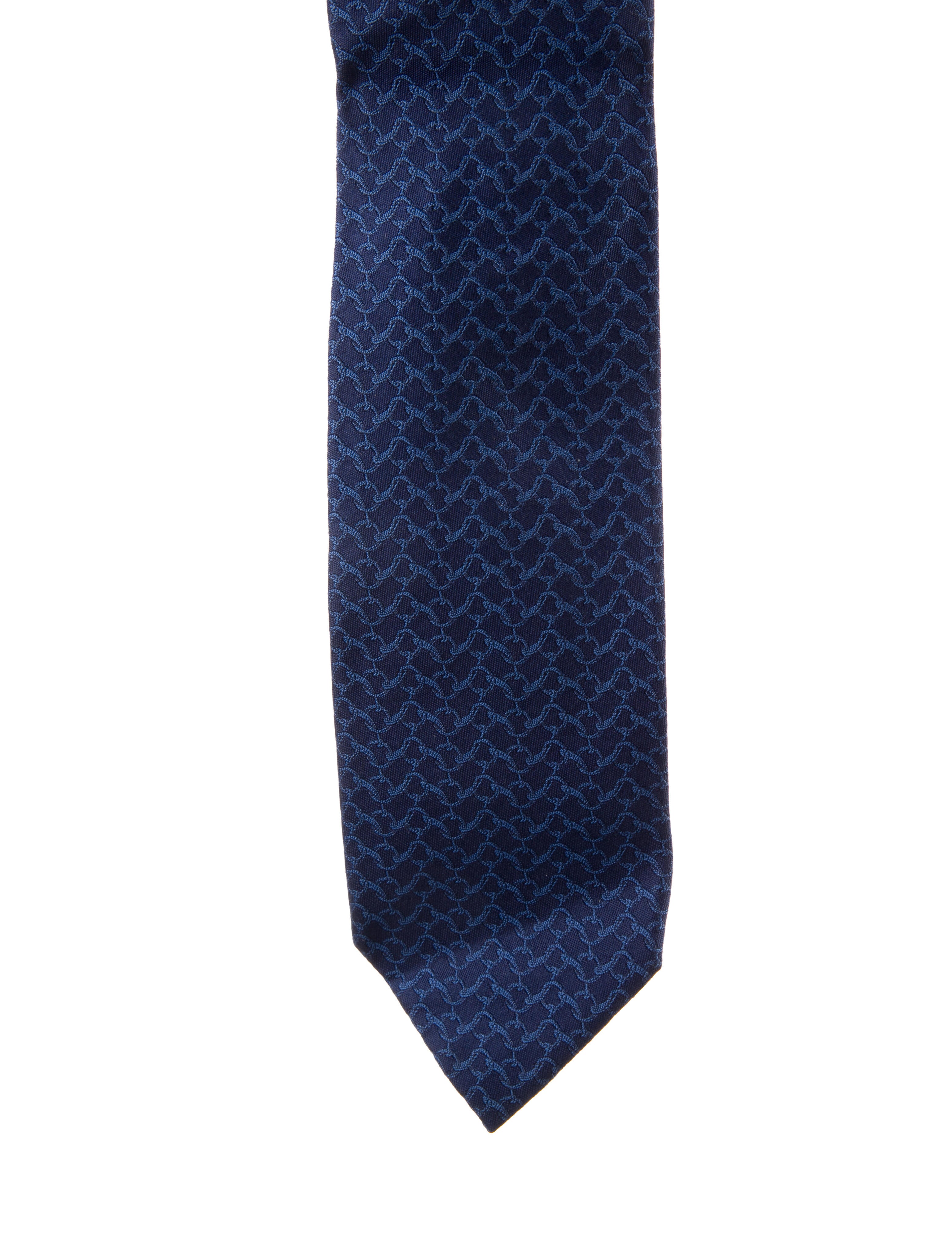 Hermès Silk Jacquard Patterned Tie