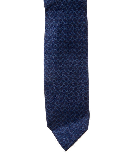 Hermès Silk Jacquard Patterned Tie