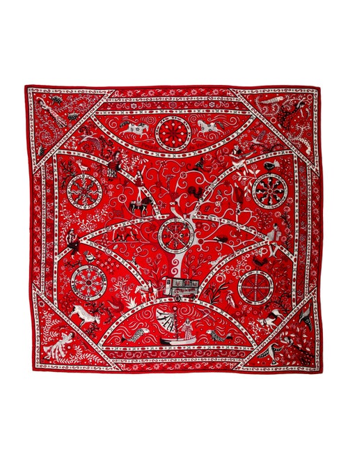 Hermès Peuple du Vent Cashmere Shawl