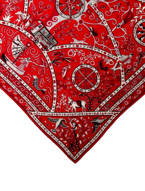 Hermès Peuple du Vent Cashmere Shawl