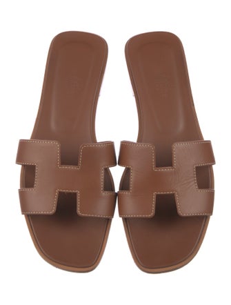 Hermès Oran Leather Slides