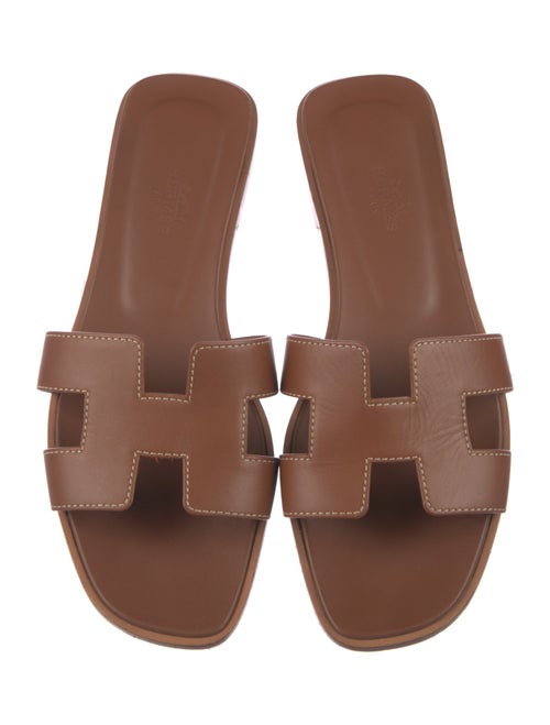 Hermès Oran Leather Slides