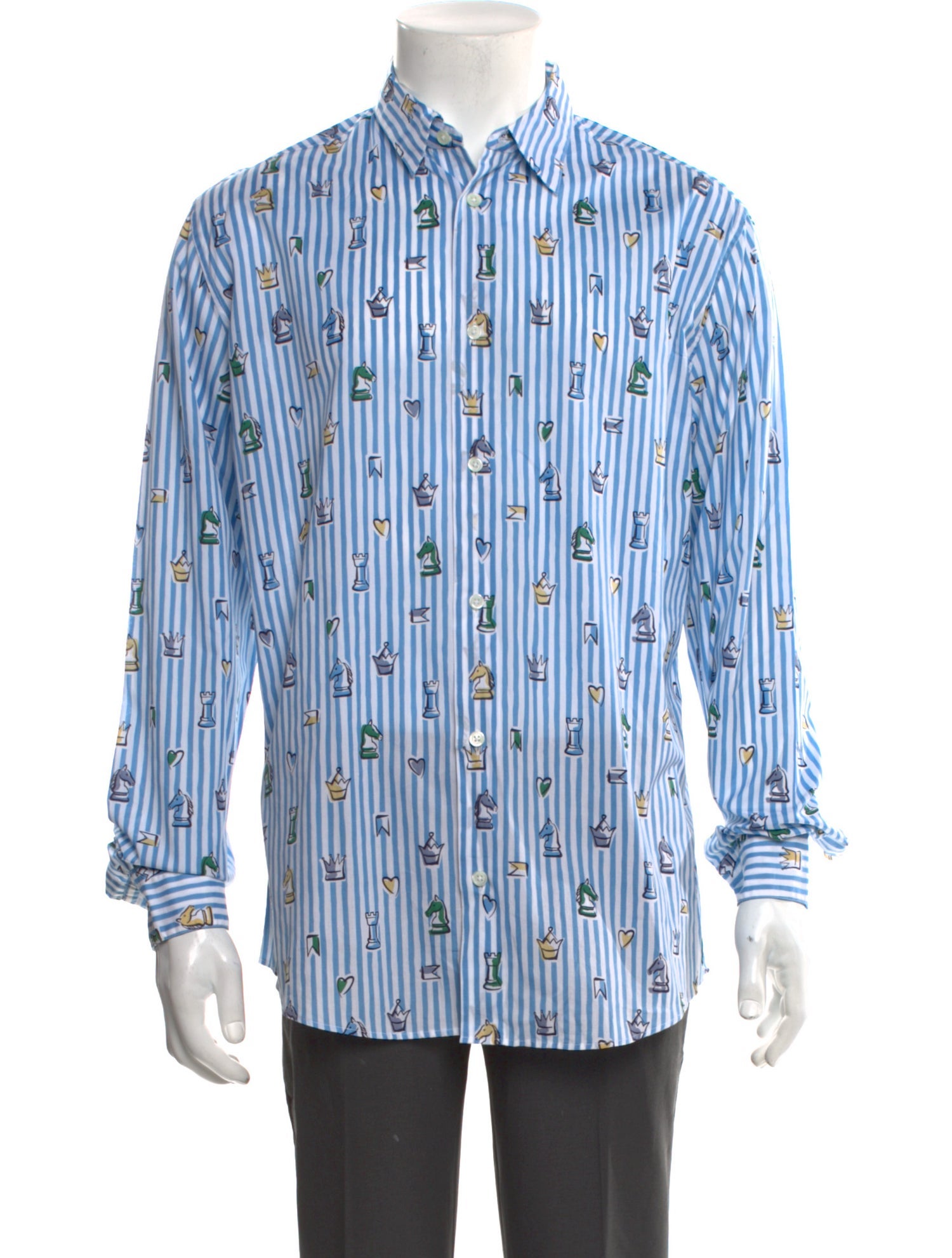 Hermès Chess Print Printed Dress Shirt