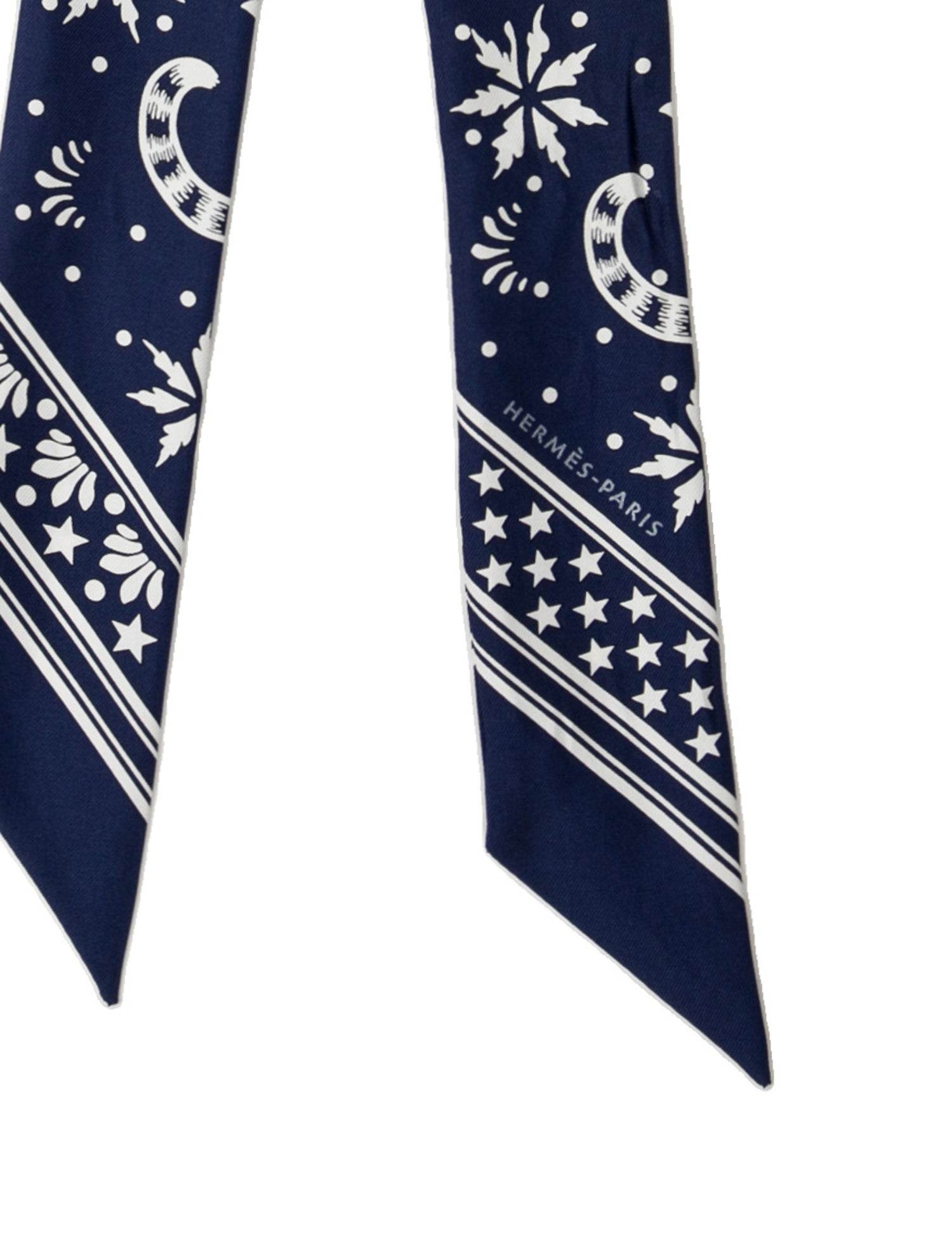 Hermès Les Léopards Silk Twilly Scarf