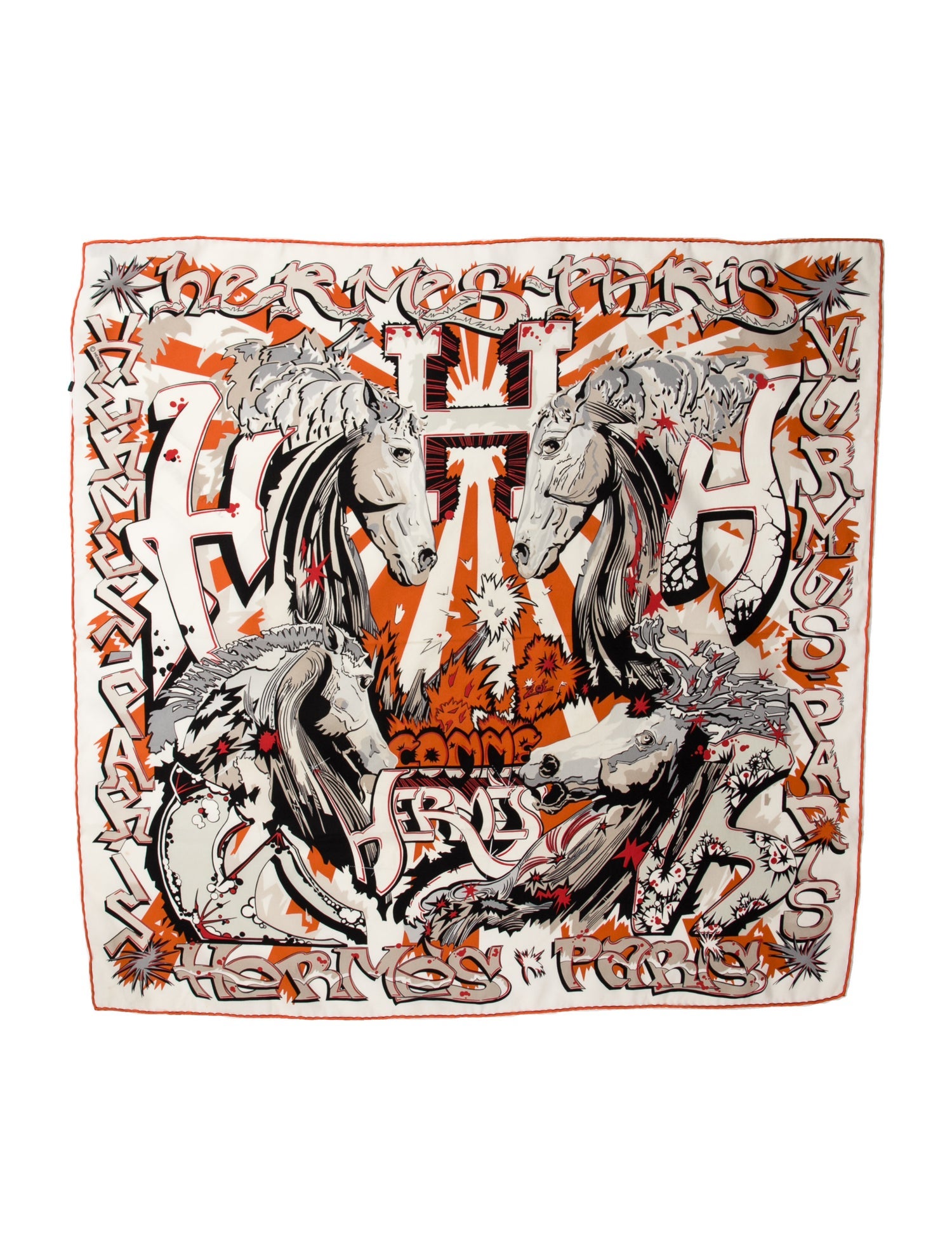 Hermès H Comme Hermès Silk Scarf