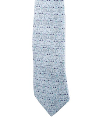 Hermès Printed Silk Tie