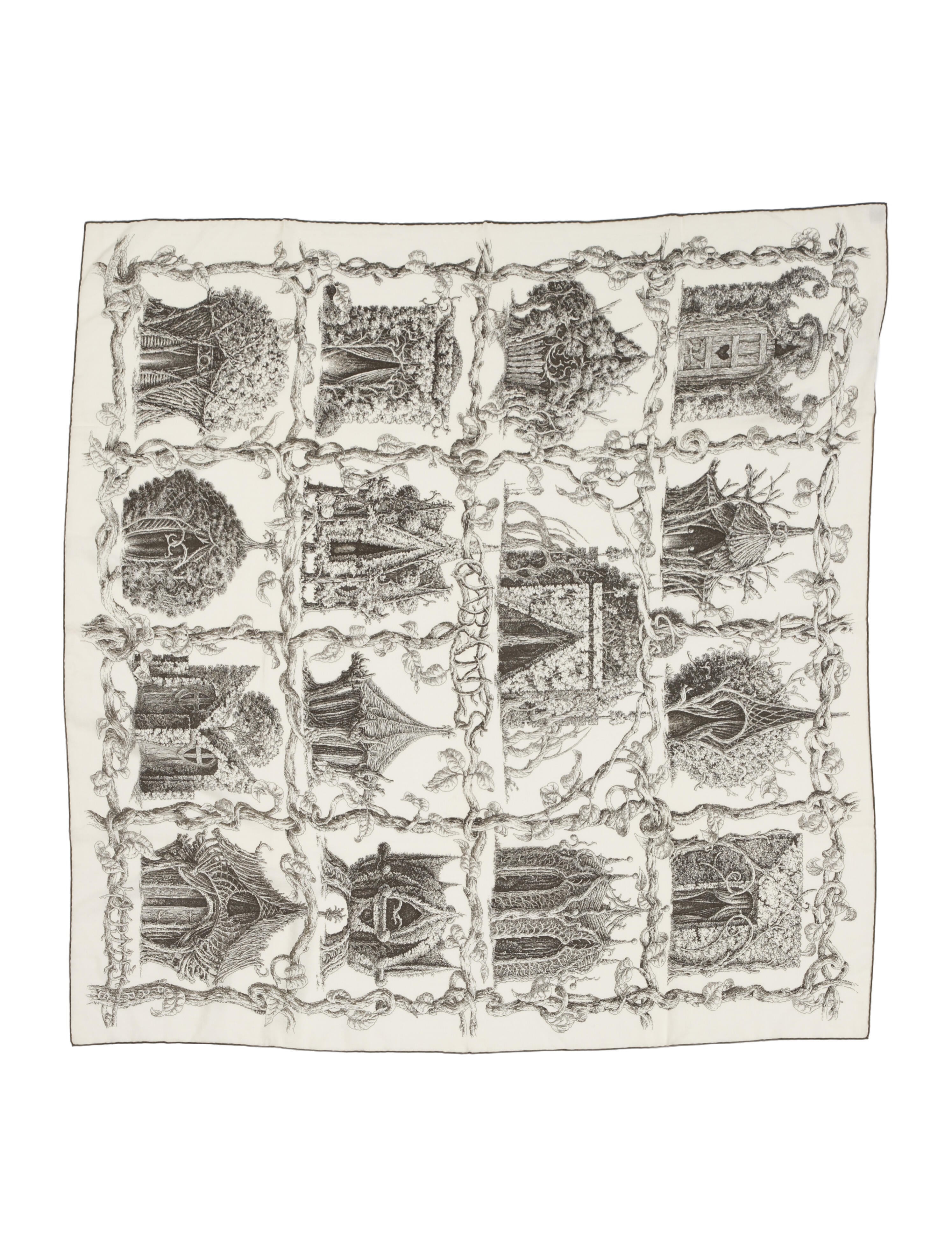 Hermès Les Cabanes Cashmere Shawl