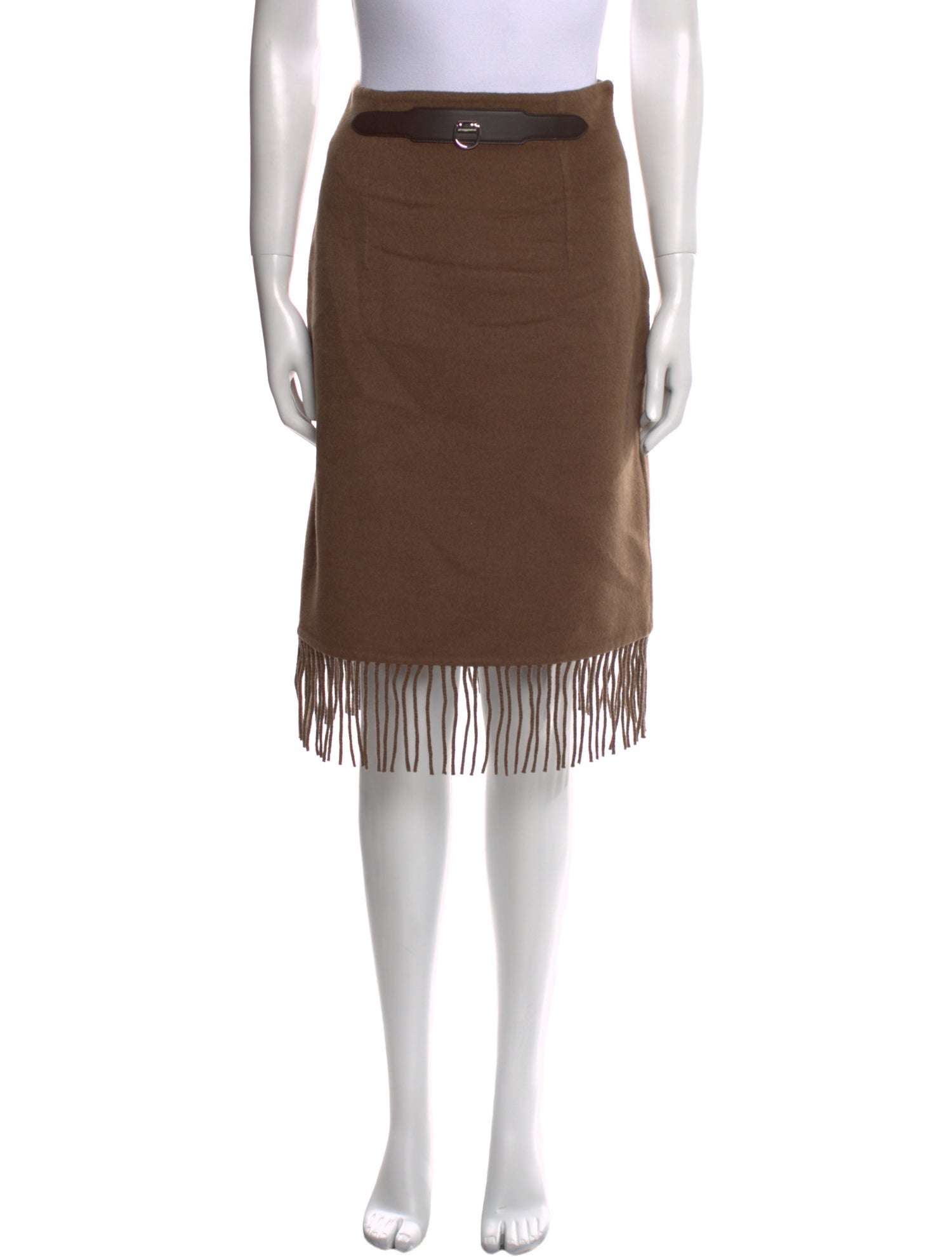 Hermès Cashmere Knee-Length Skirt