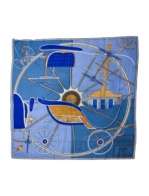 Hermès Projet de Voiture Petit-Duc Bateau Silk Scarf