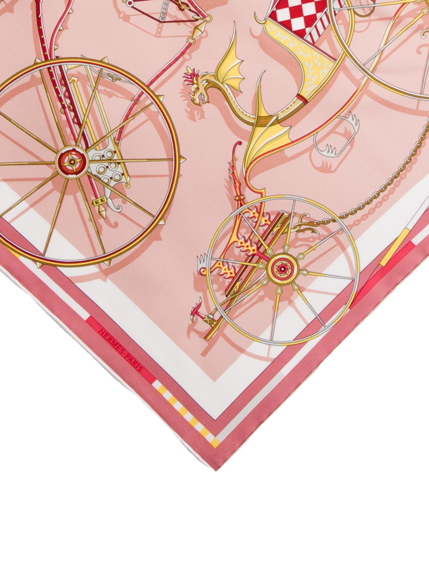 Hermès Voitures En Equilibre Silk Scarf