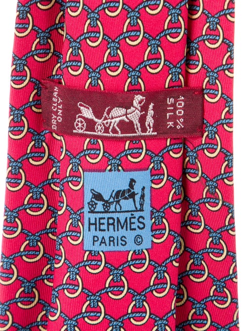 Hermès Silk Printed Tie