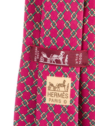 Hermès Silk Printed Tie