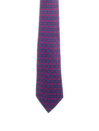 Hermès Silk Printed Tie