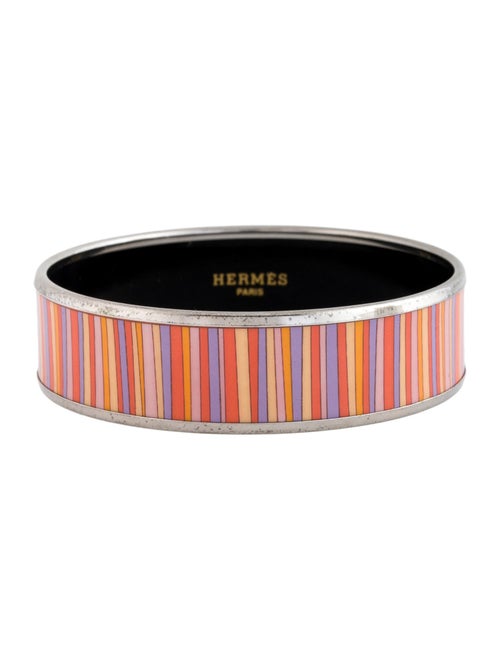 Hermès Enamel Wide Bangle Bracelet