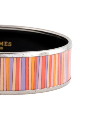 Hermès Enamel Wide Bangle Bracelet
