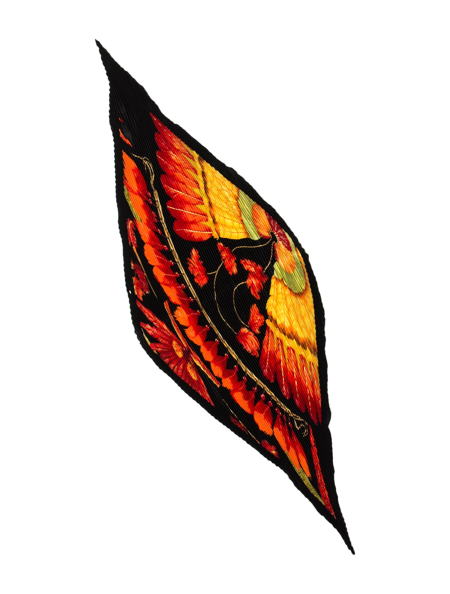 Hermès Brazil Detail Silk Plissé Scarf