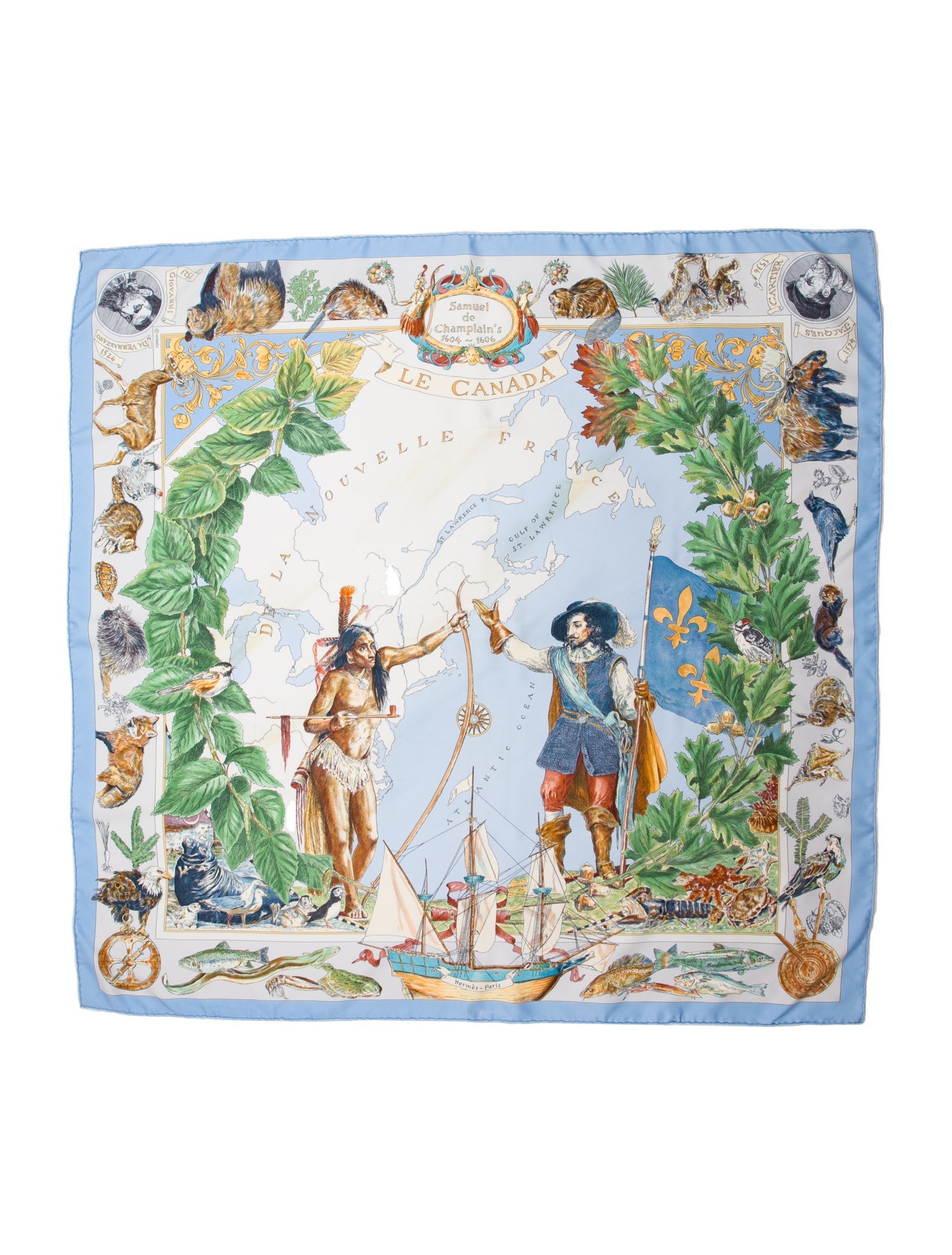 Hermès Le Canada Silk Scarf