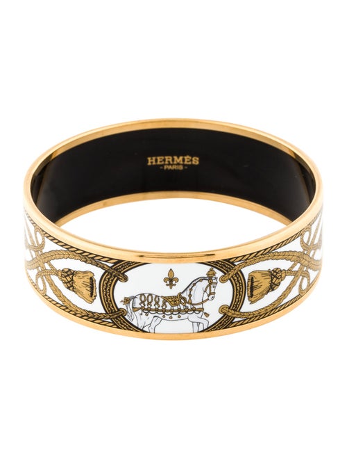 Hermès Grand Apparat Wide Enamel Bangle