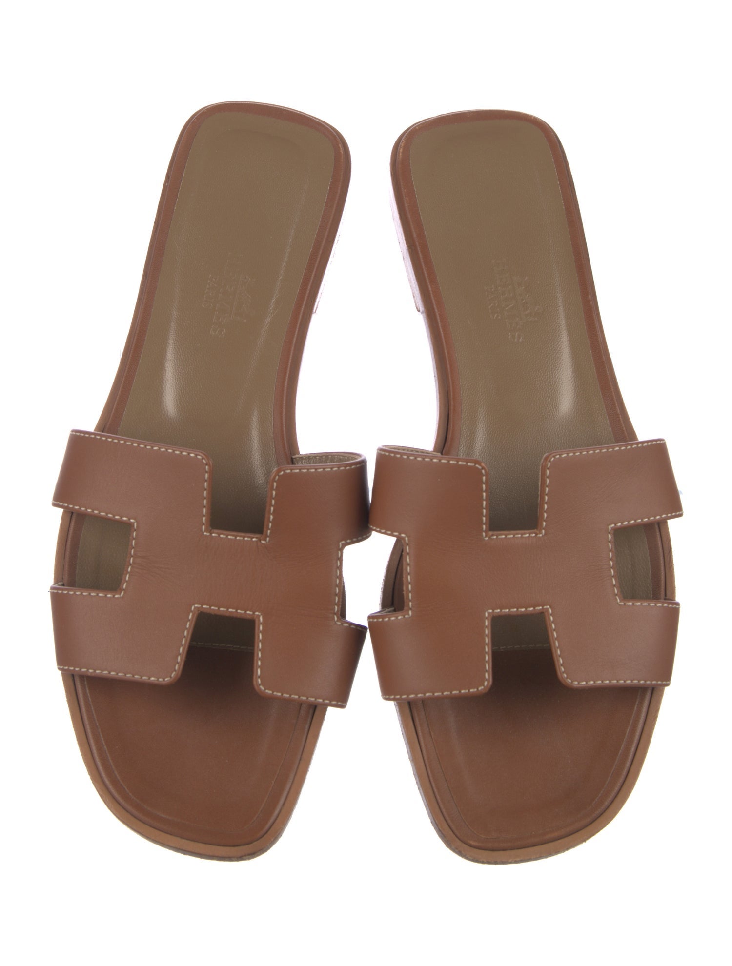 Hermès Oran Leather Slides