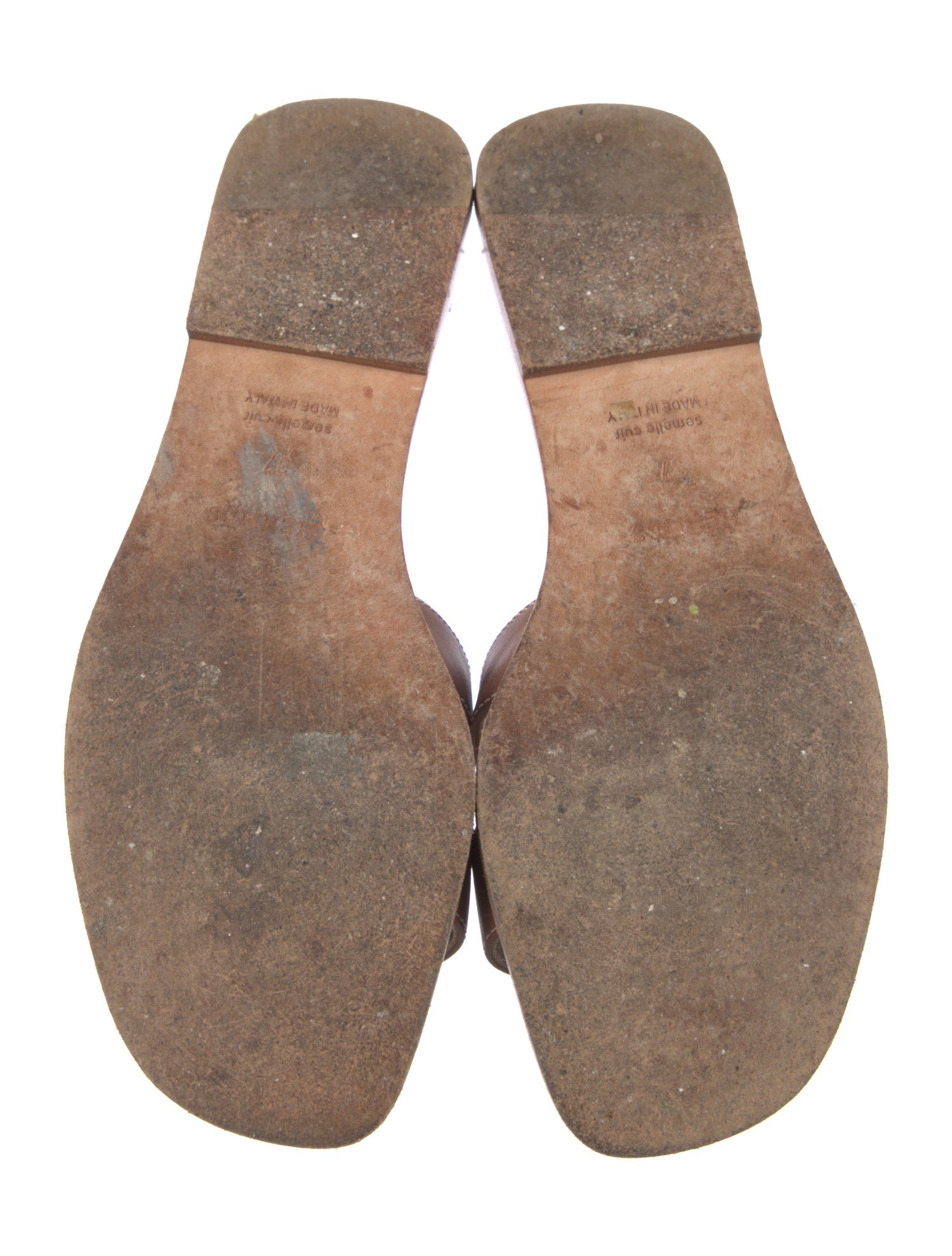 Hermès Oran Leather Slides